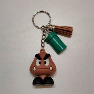 New- Goomba Keychain with Charm and Tassel